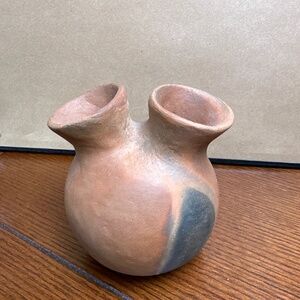 Handmade Native American Kumeyaay Indian Wedding Vase Clay Pottery Signed GR